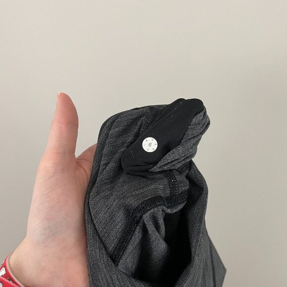 Lululemon Wunder Under Crop Hi-Rise Full-On Luxtreme Heathered Black Size 6 - Picture 4 of 7